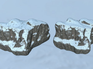 snow rocks Modèle 3D