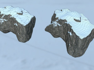 snow rocks Modèle 3D