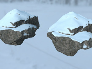 snow rocks Modèle 3D