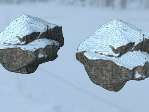 snow rocks Modèle 3D