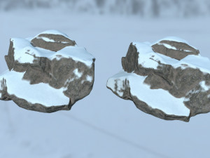 snow rocks Modèle 3D