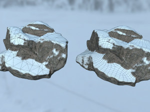 snow rocks Modèle 3D