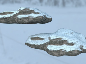 snow rocks Modèle 3D
