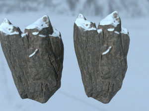 snow rocks Modèle 3D