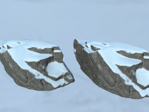 snow rocks Modèle 3D