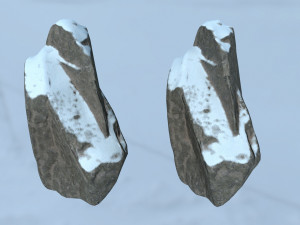snow rocks Modèle 3D