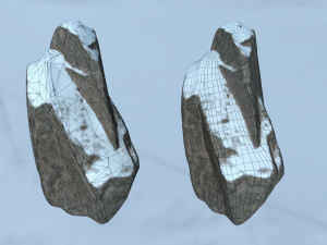snow rocks Modèle 3D