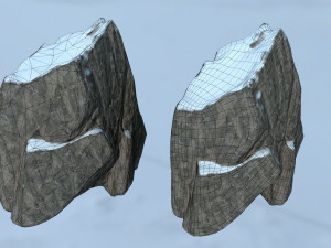 snow rocks Modèle 3D