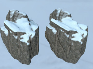 snow rocks Modèle 3D