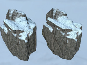 snow rocks Modèle 3D