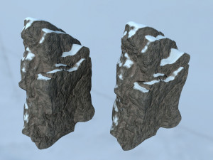 snow rocks Modèle 3D