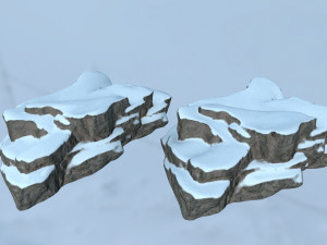 snow rocks Modèle 3D