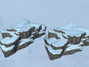 snow rocks Modèle 3D