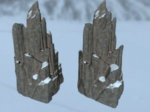 snow rocks Modèle 3D