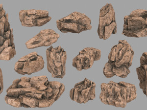 desert rocks 3D मॉडल