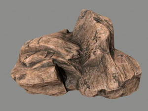 사막의 바위 3D 모델