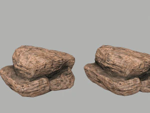 사막의 바위 3D 모델