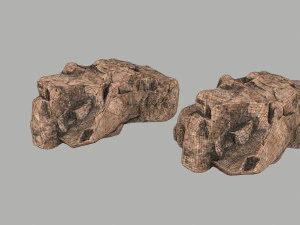 사막의 바위 3D 모델