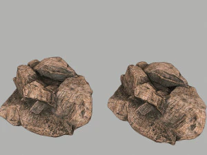 사막의 바위 3D 모델
