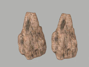 사막의 바위 3D 모델