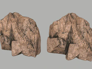 사막의 바위 3D 모델