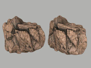 사막의 바위 3D 모델