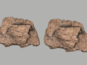 사막의 바위 3D 모델
