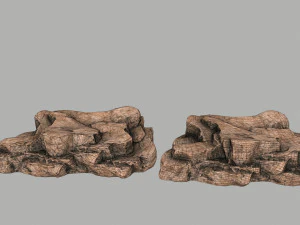 사막의 바위 3D 모델