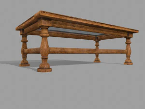 tablete de madeira Modelo 3D