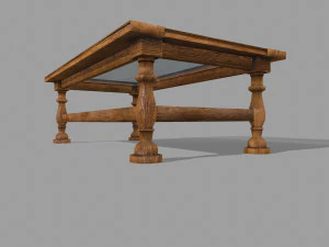 tablete de madeira Modelo 3D