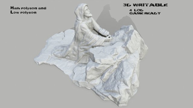 jesushighpolygon 3D मॉडल .c4d .max .obj .3ds .fbx .stl .blend 