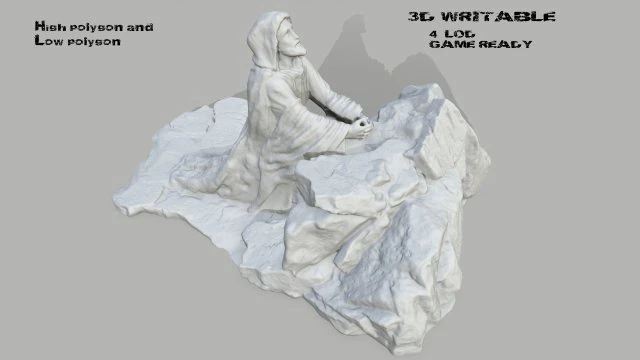 jesushighpolygon 3D Model .c4d .max .obj .3ds .fbx .stl .blend 