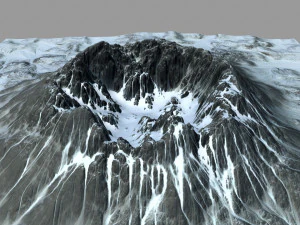 montagna di neve Modello 3D