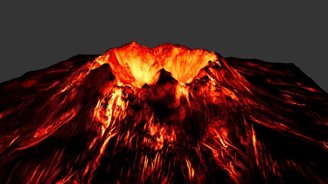 volcano 3D मॉडल .c4d .max .obj .3ds .fbx .stl .blend 