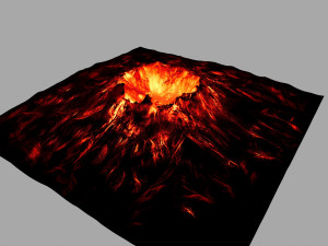 volcano 3D मॉडल
