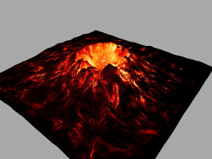 volcano 3D मॉडल