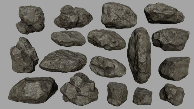 rocks 3D Модель .c4d .max .obj .3ds .fbx .stl .blend 