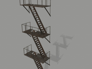 fire escape 3D मॉडल