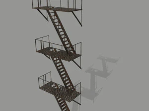 fire escape 3D Model
