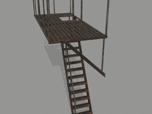 fire escape 3D मॉडल