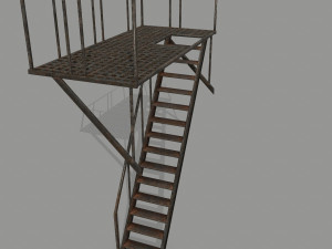 fire escape 3D मॉडल