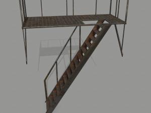 fire escape 3D मॉडल