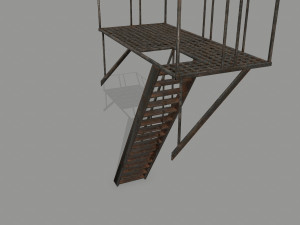 fire escape 3D मॉडल