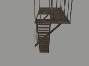 fire escape 3D मॉडल