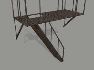 fire escape 3D मॉडल