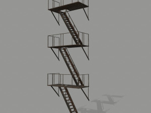 fire escape 3D मॉडल