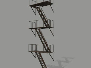 fire escape 3D Model
