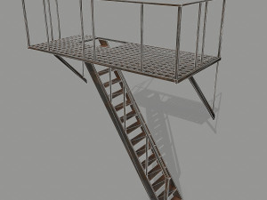 fire escape 3D मॉडल