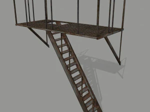 scala antincendio Modello 3D