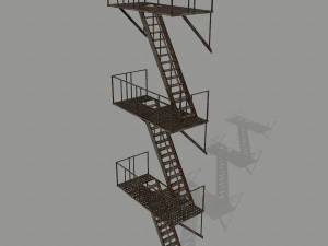 fire escape 3D Model